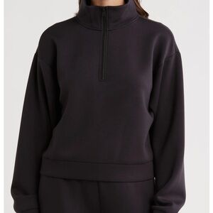 Zella Black Half-Zip Sweatshirt